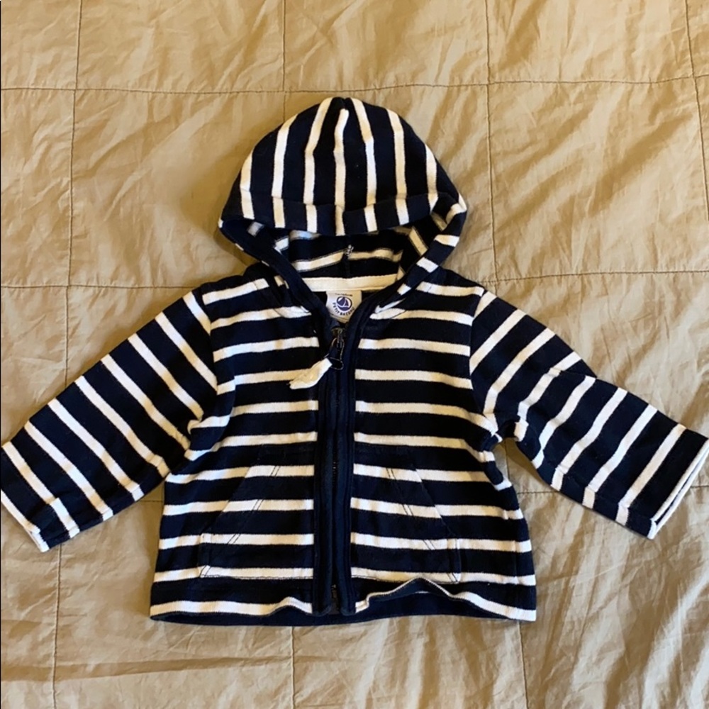 Petit Bateau zip up hoodie - 3m